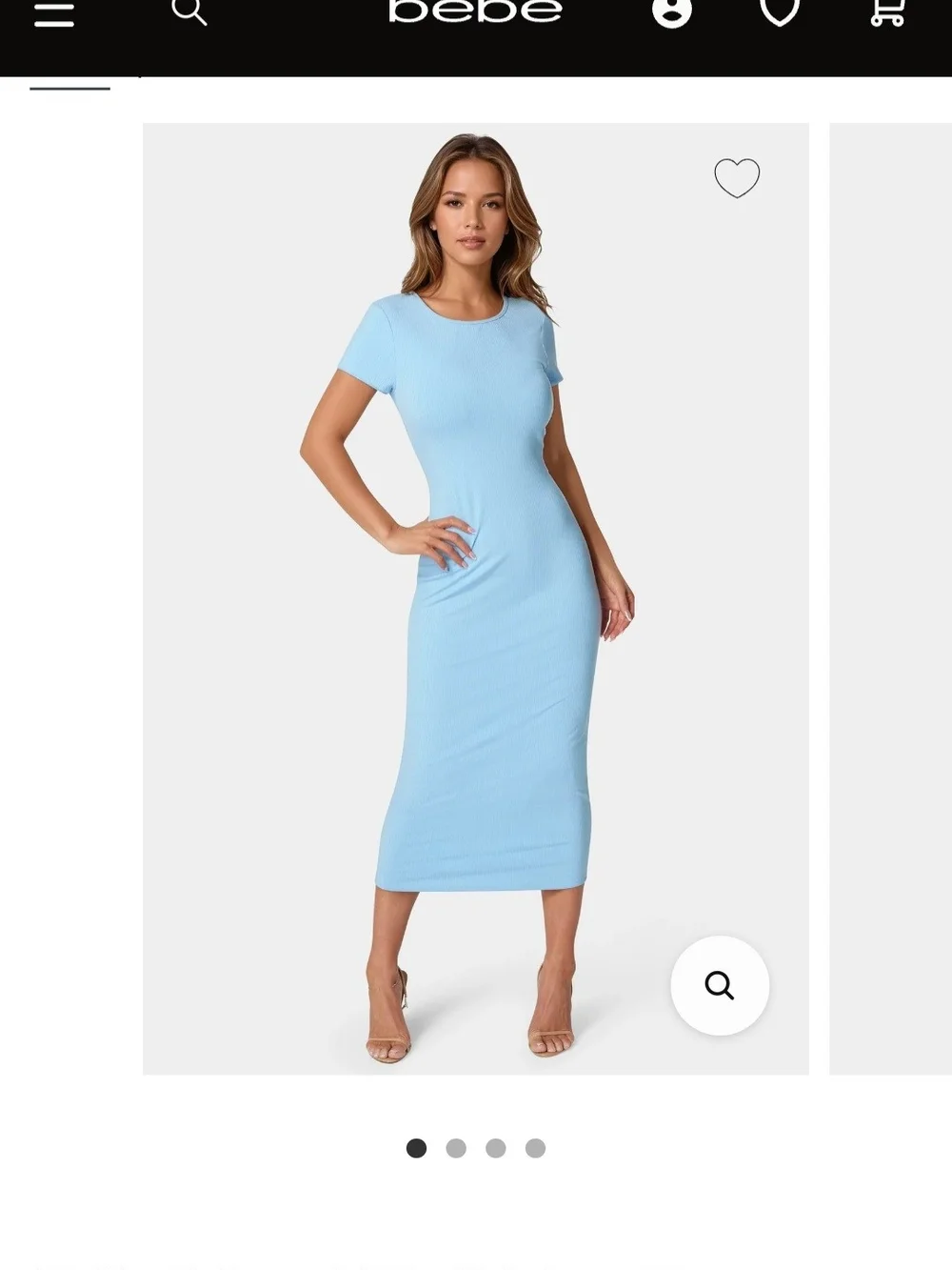 bebe Rib Maxi T-Shirt Dress - Picture 1 of 7